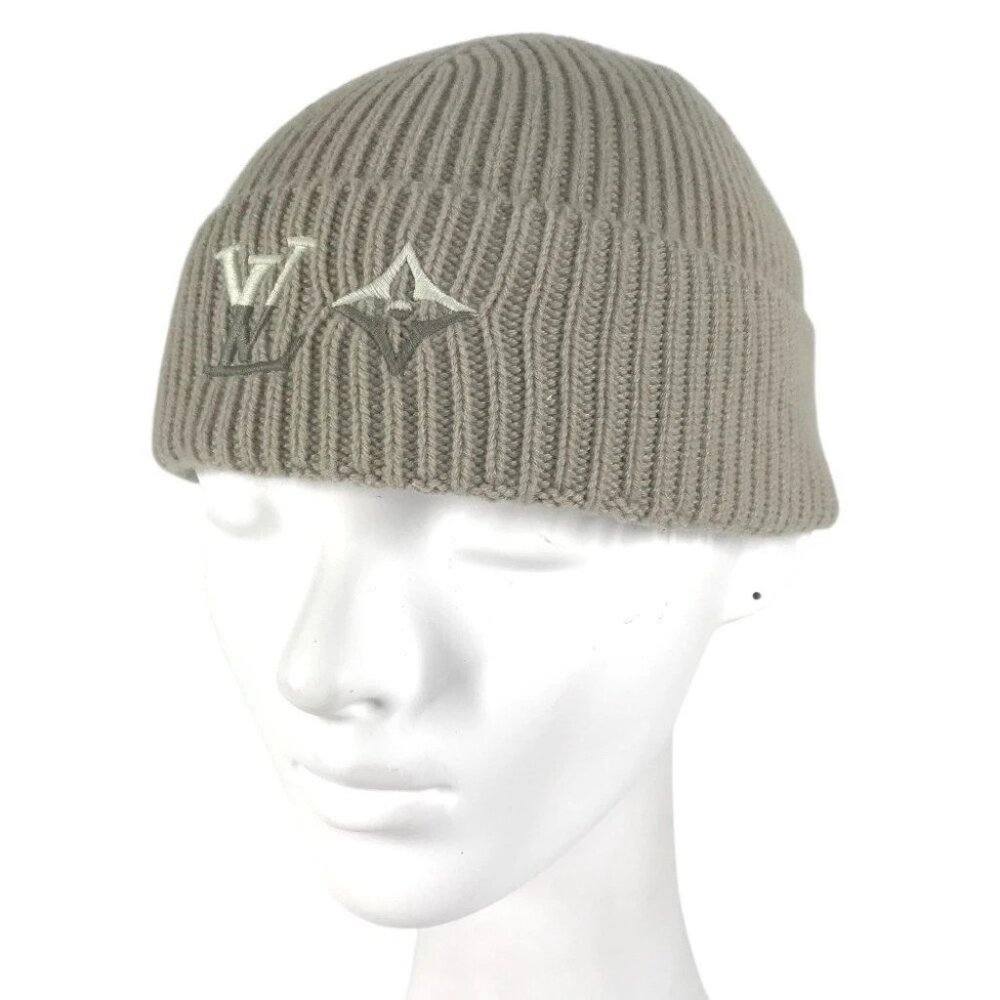 LOUIS VUITTON M77196 Beanie-LV Dual knit cap Knit hat Cashmere Gurege gray - Picture 10 of 10